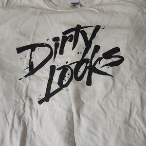 White Graphic T-Shirt with Black Print